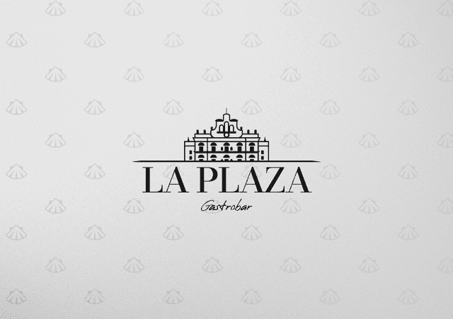 Logotipo de La Plaza Gastrobar en Salamanca, diseño moderno con estilo gastronómico